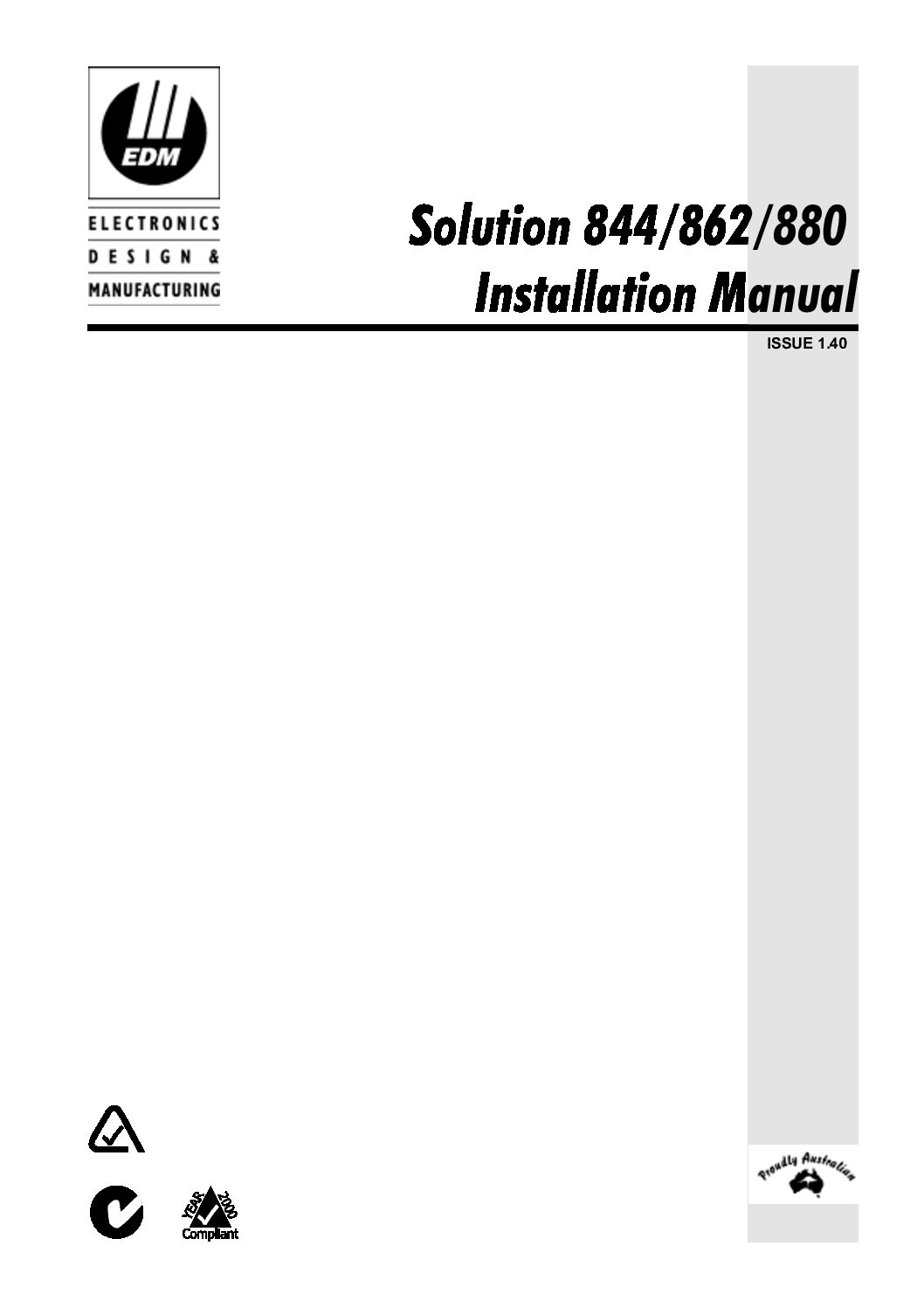 Bosch Solution 844 862 880 Installer Manual Inside Out Security